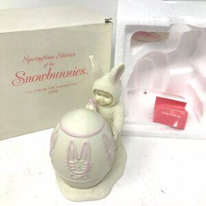 Department 56 Springtime Easter Snowbunnies I'll Color the Easter Egg 1996